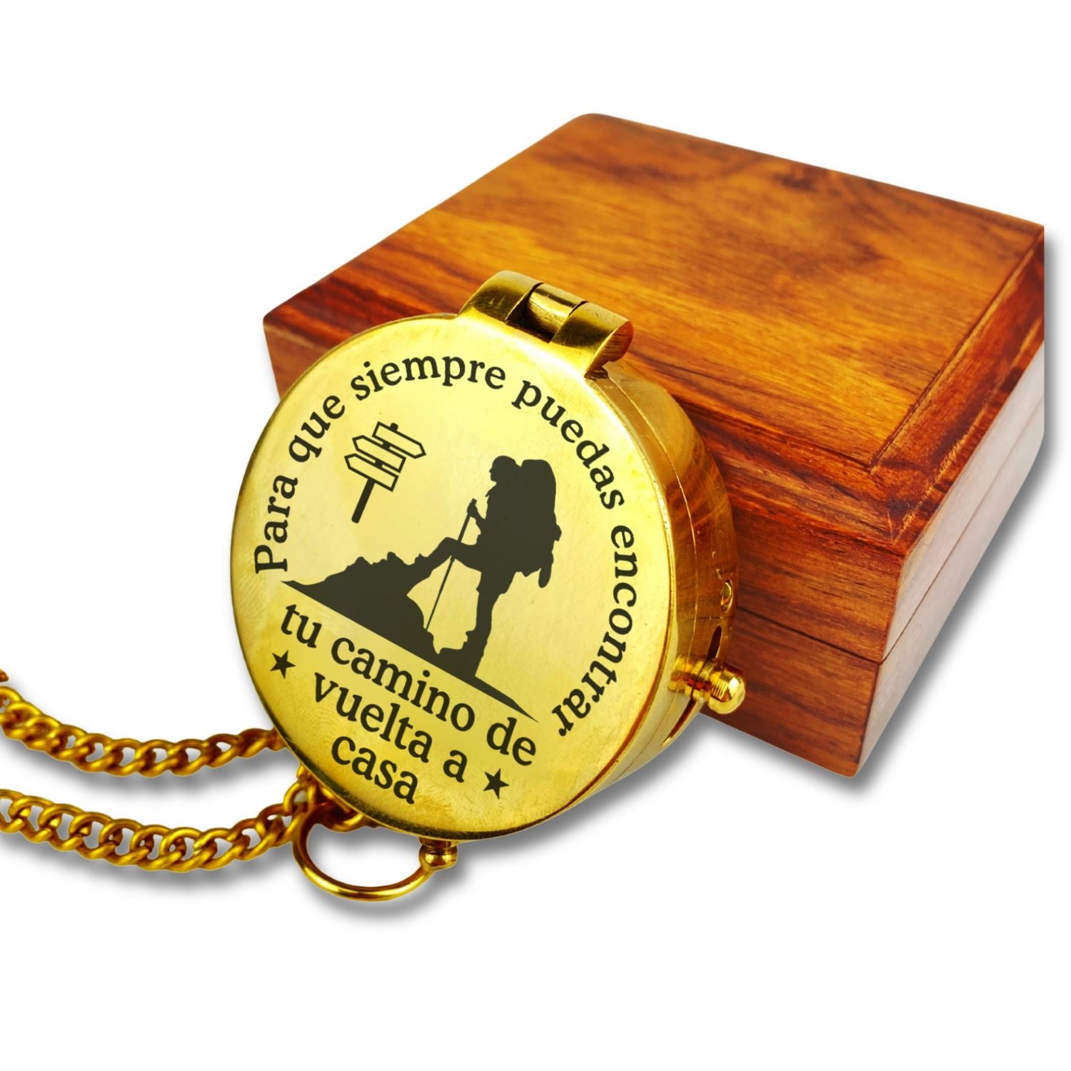 Brújula personalizada camino viaje