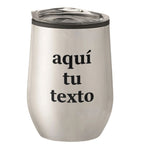 vaso acero personalizado tu texto