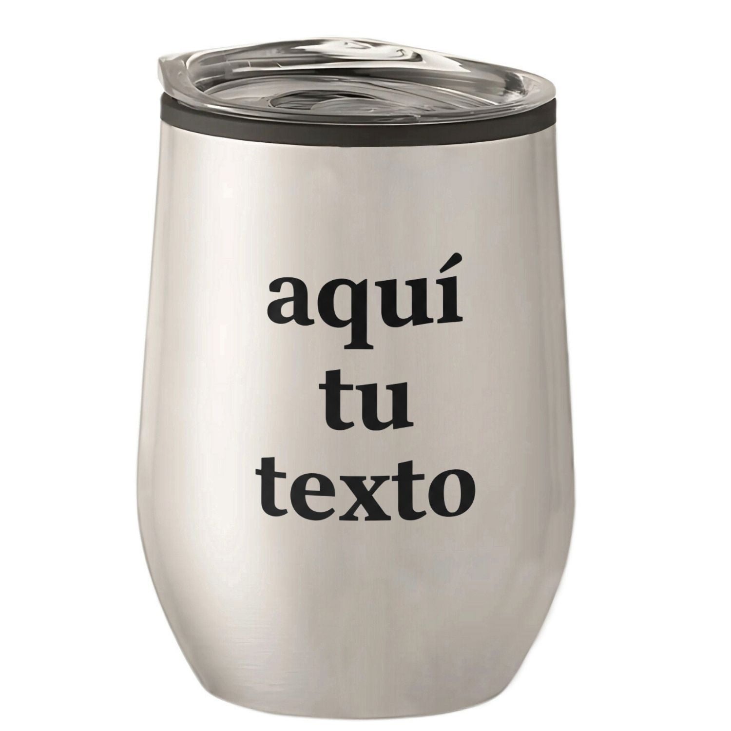 vaso acero personalizado tu texto