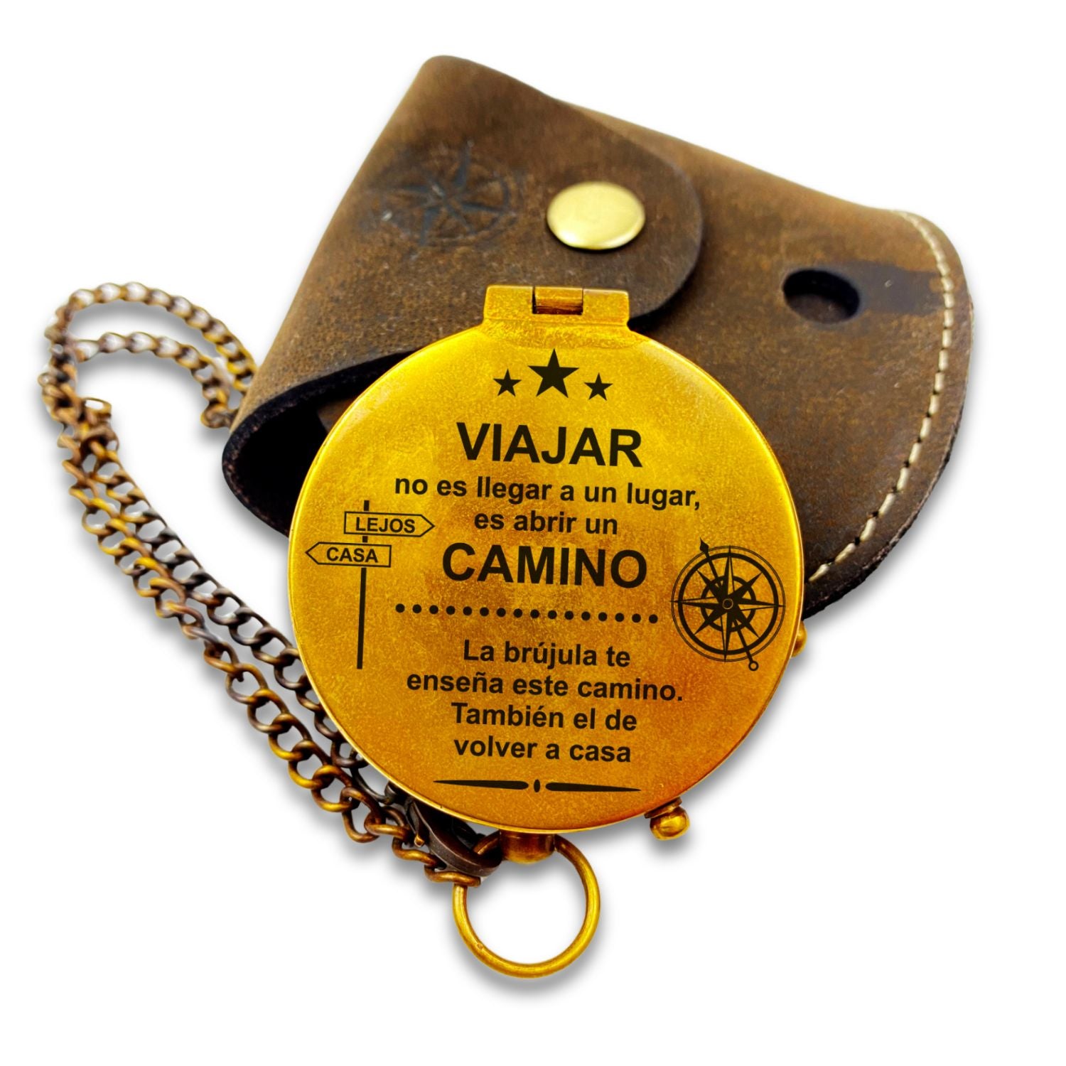 Brújula personalizada camino viaje