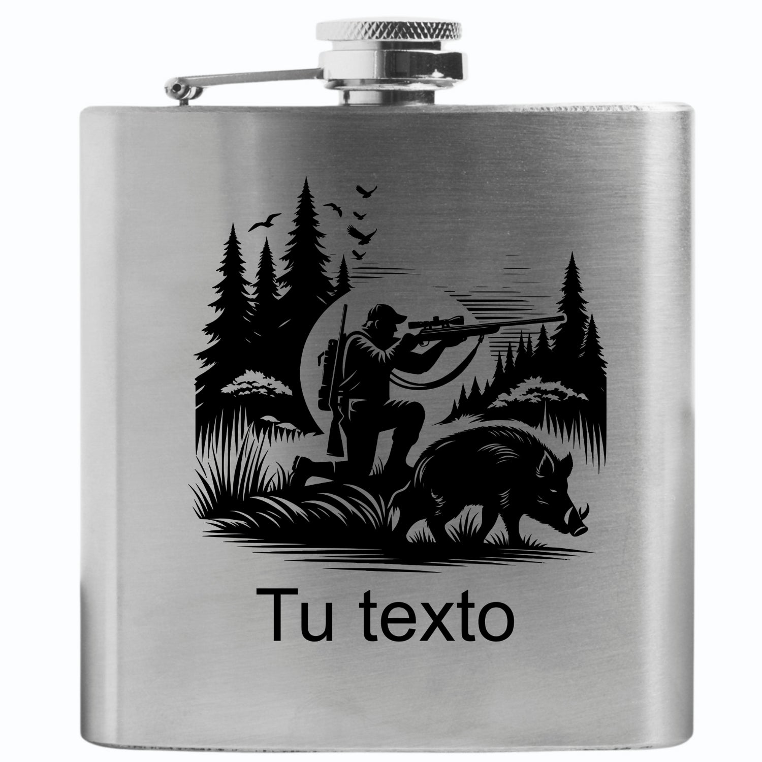 Petaca personalizada diseño caza