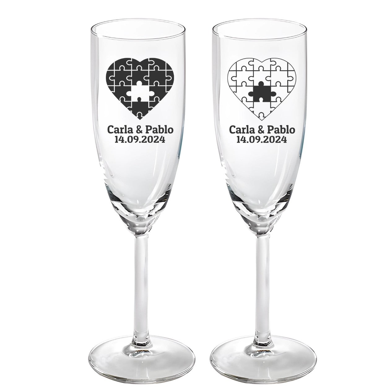 Juego de copas cava personalizadas