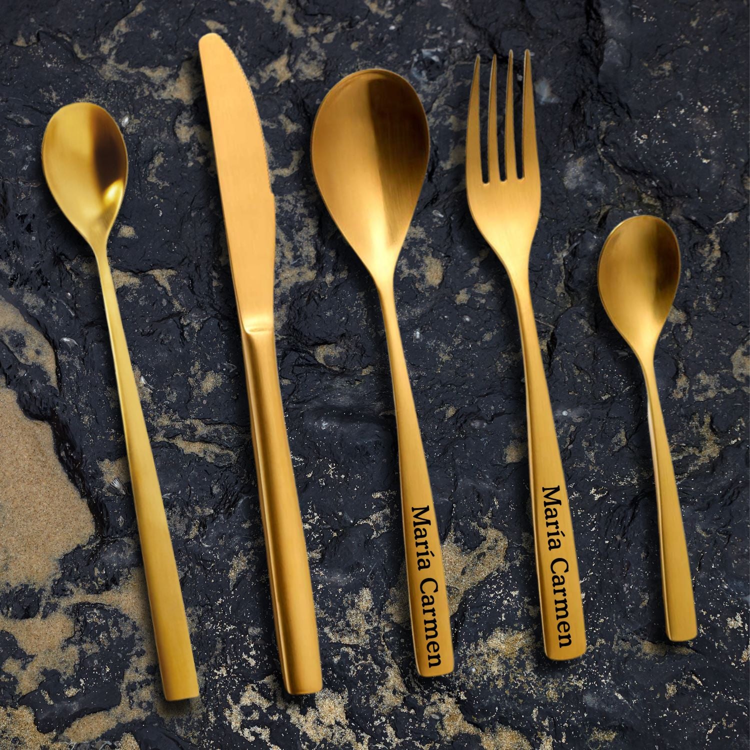 Juego cubertería Comas Barcelona personalizado