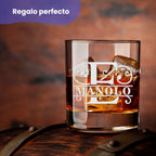 vaso whisky diseño split letter