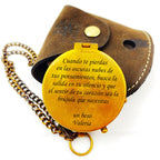 Brújula vintage personalizada con tu texto