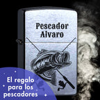 Zippo Pesca personalizado con tu nombre