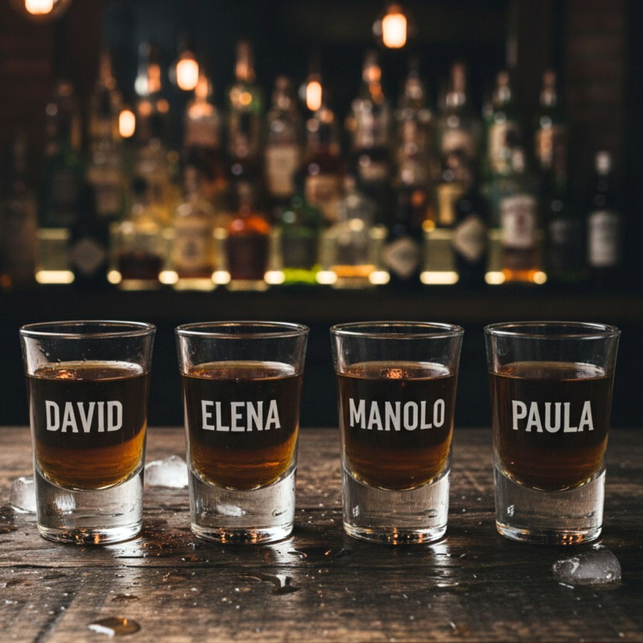 Chupito 4 Vasos tu nombre