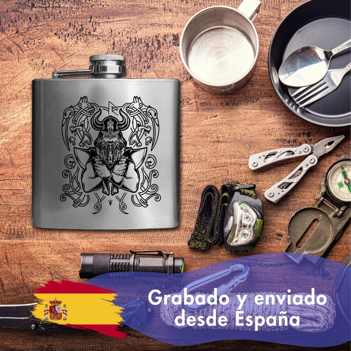 Petaca Valhalla personalizada