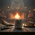 Taza acero inoxidable con grabado vikingo personalizada