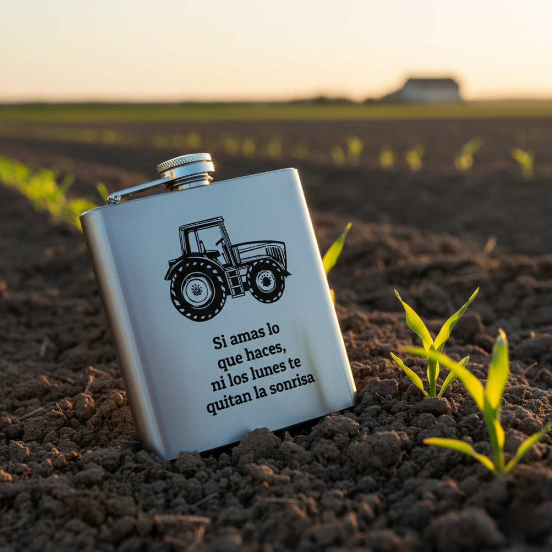 petaca tractor con tu texto