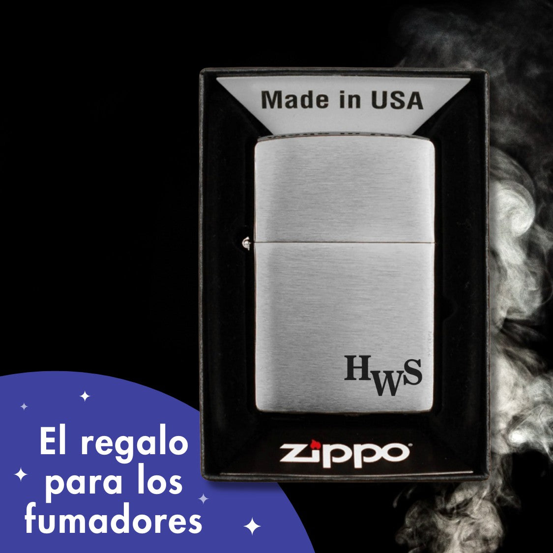 Zippo iniiales con letras