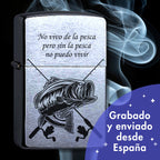 Zippo Pesca personalizado con tu texto
