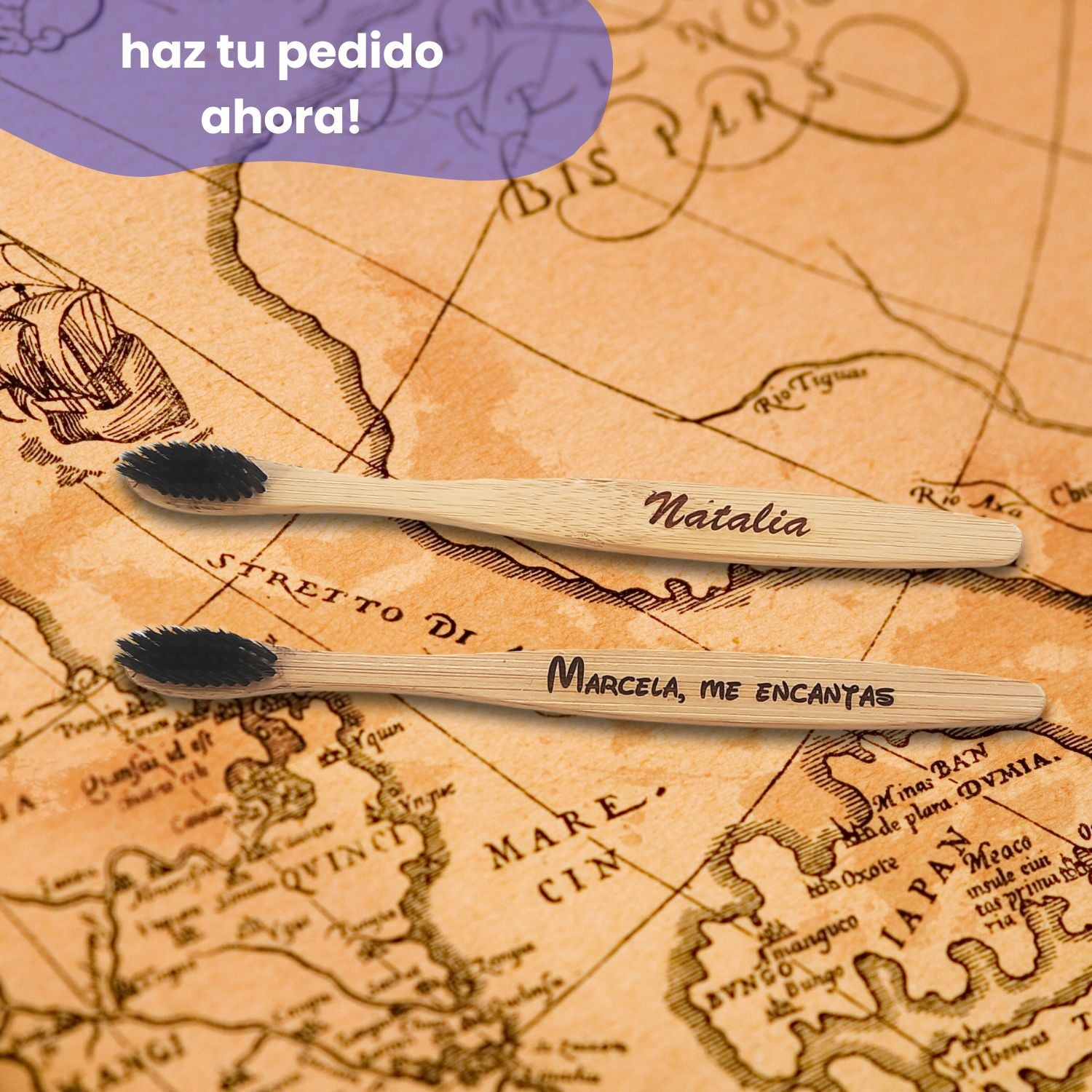 cepillo de diente con tu texto