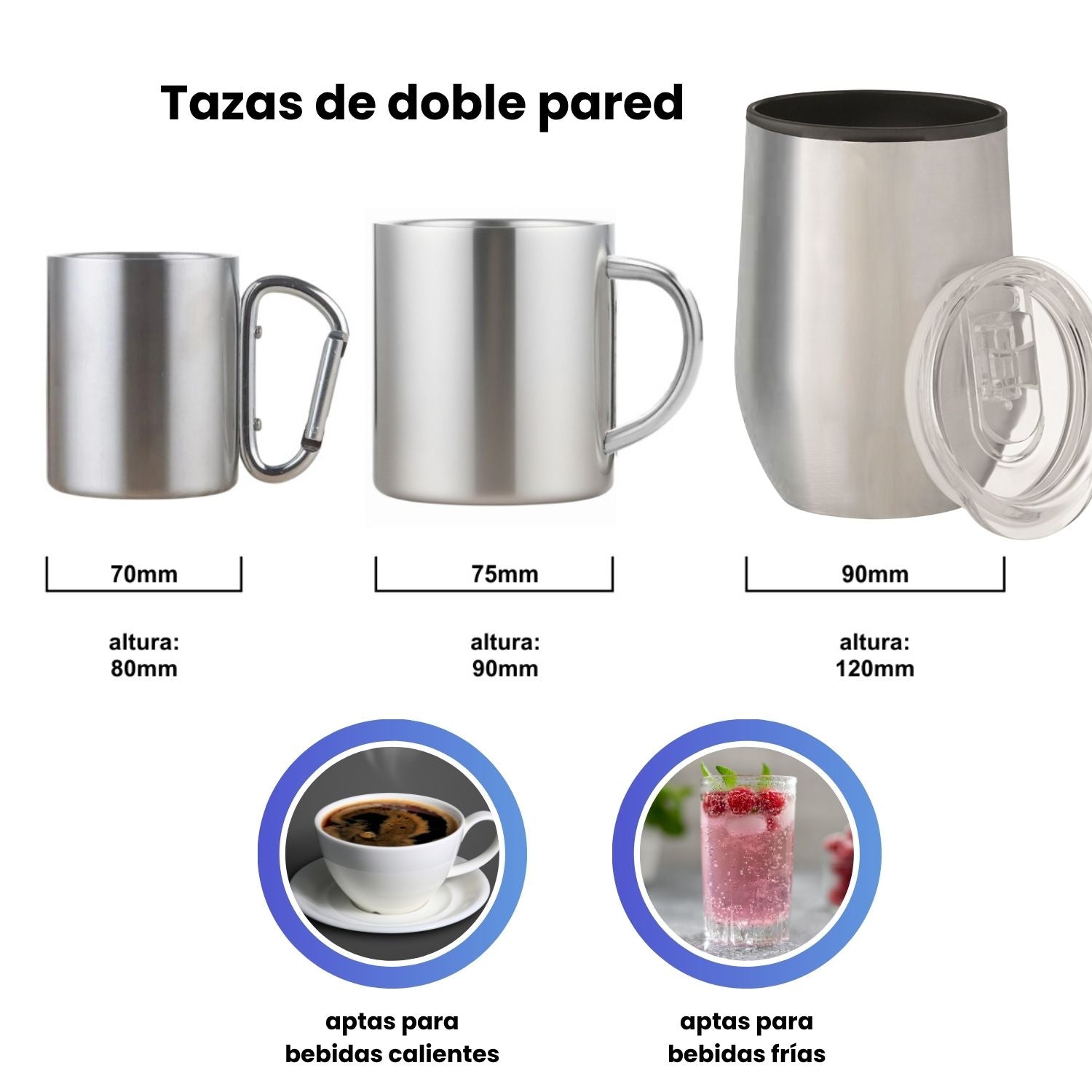 vaso acero medidas