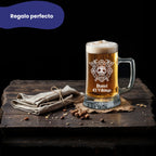 Jarra de cerveza con tu texto diseños vikingo