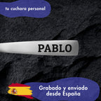 Cuchara café plata personalizada