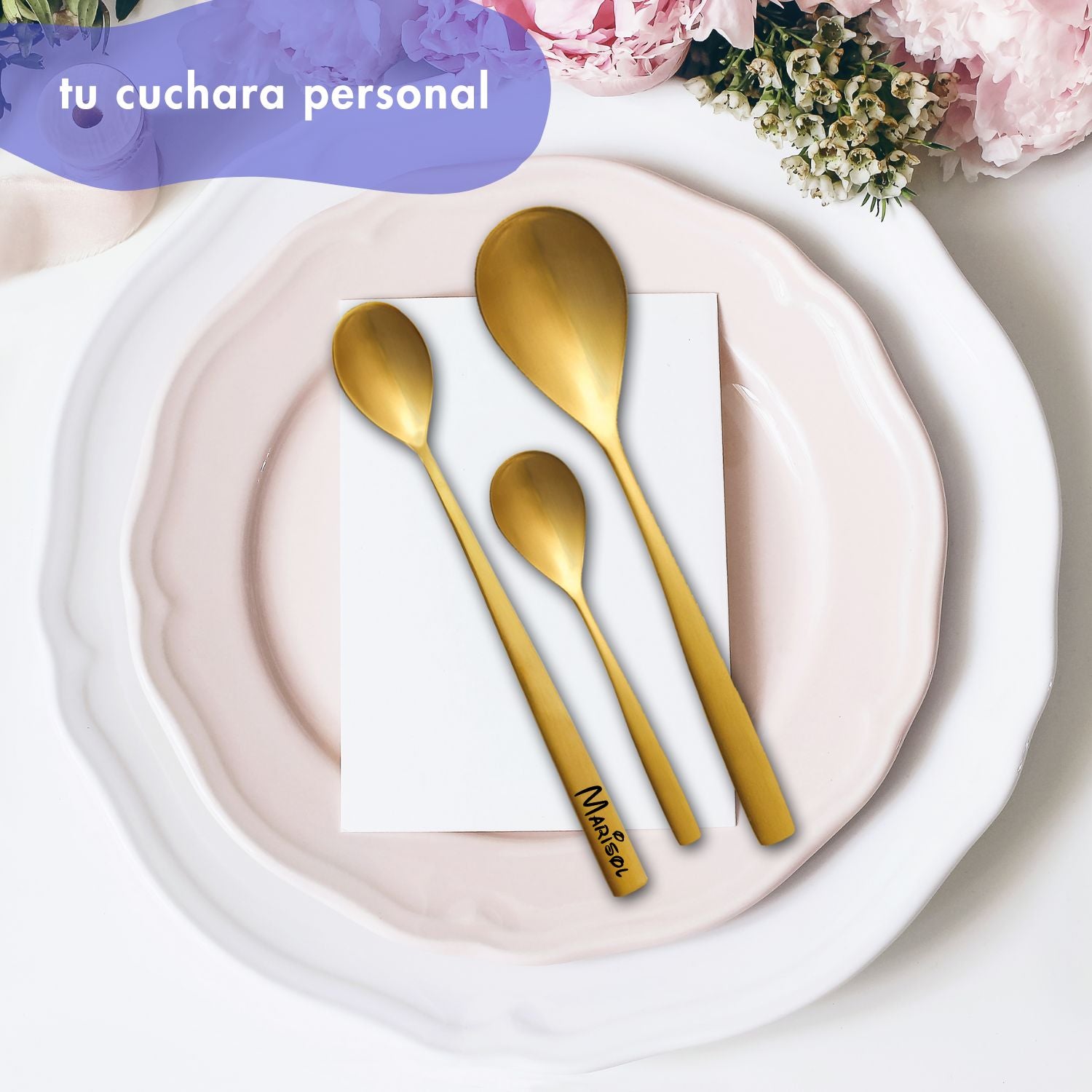 Cuchara helado personalizada tu nombre