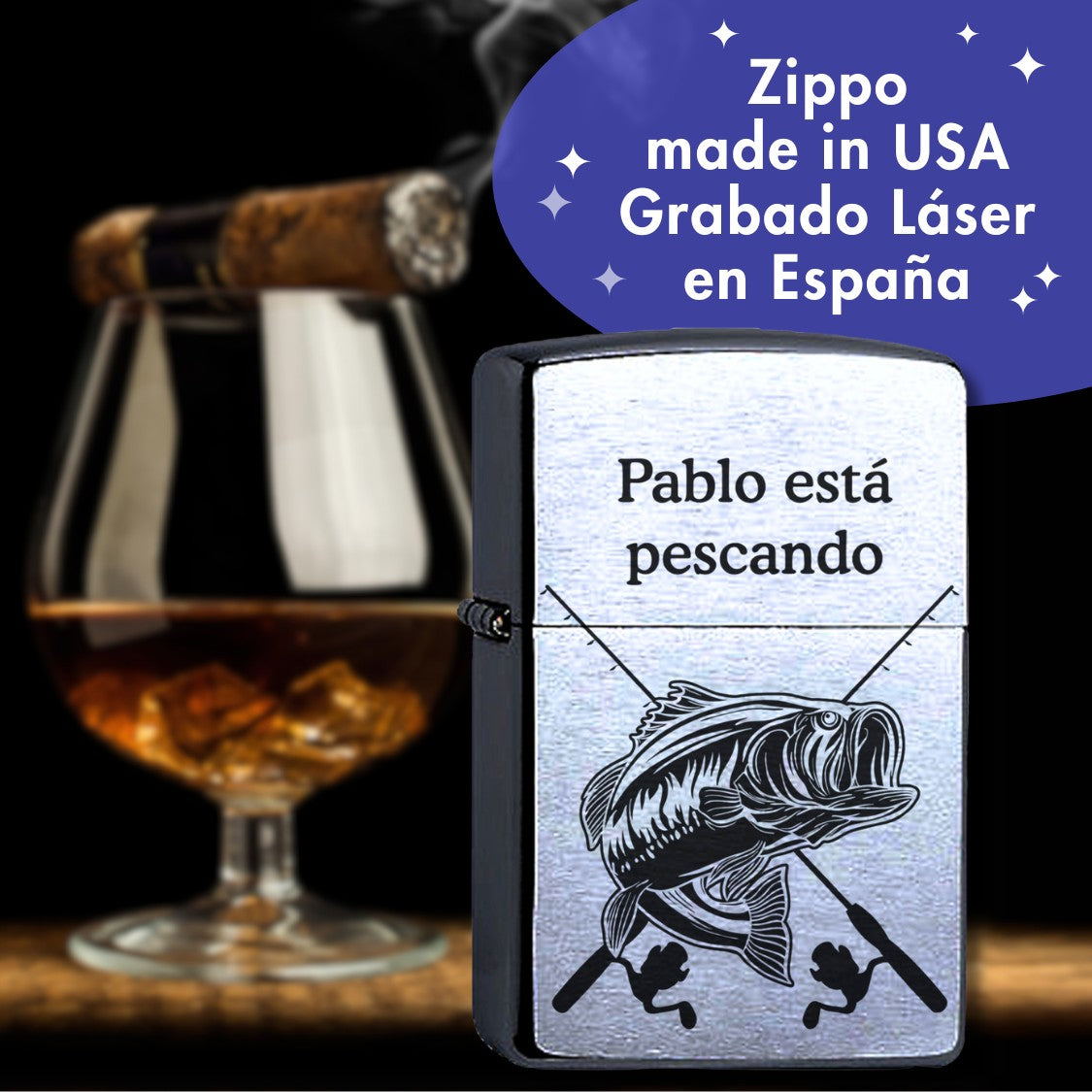 Zippo Pescador personalizado