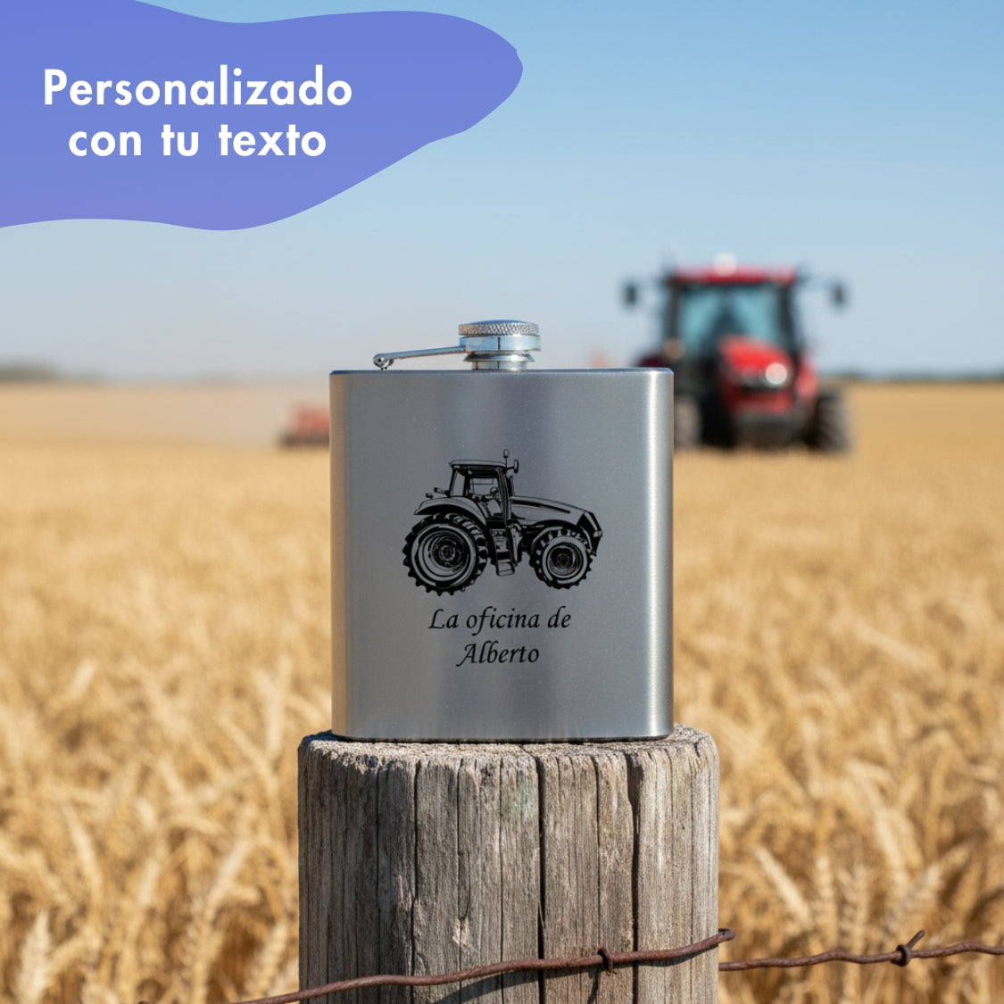 petaca tractor personalizado