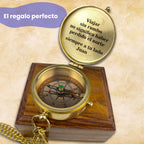 Brújula con caja de regalo personalizada