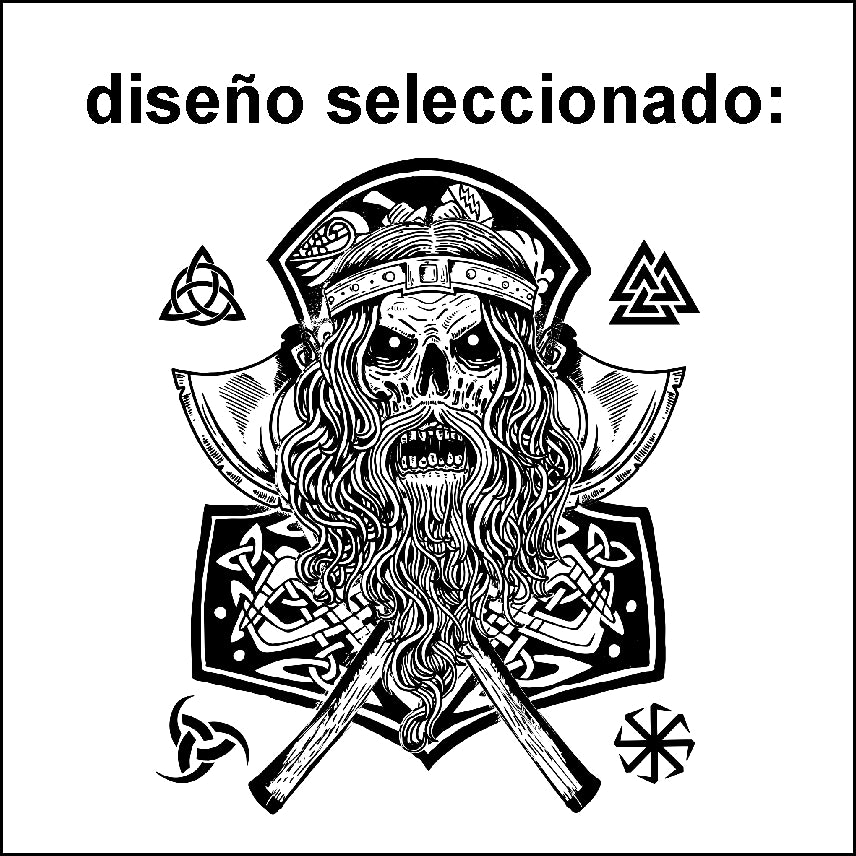 6 diseños vikingo esqueleto