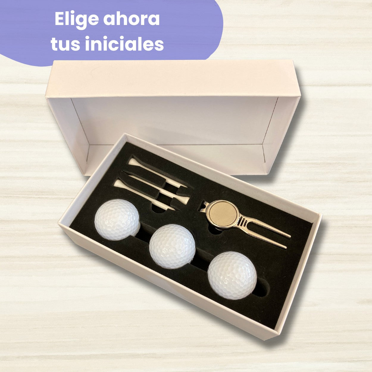 Juego de regalo bolas de Golf tus iniciales