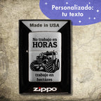 Zippo tractor personalizado tu texto