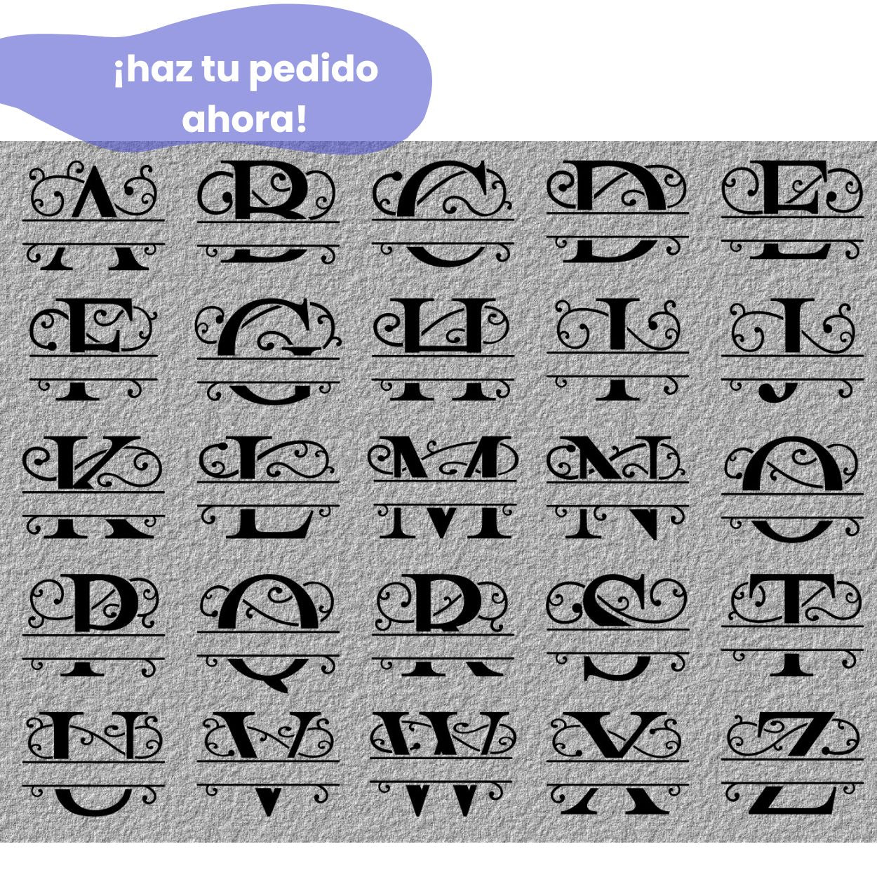 diseño split letter