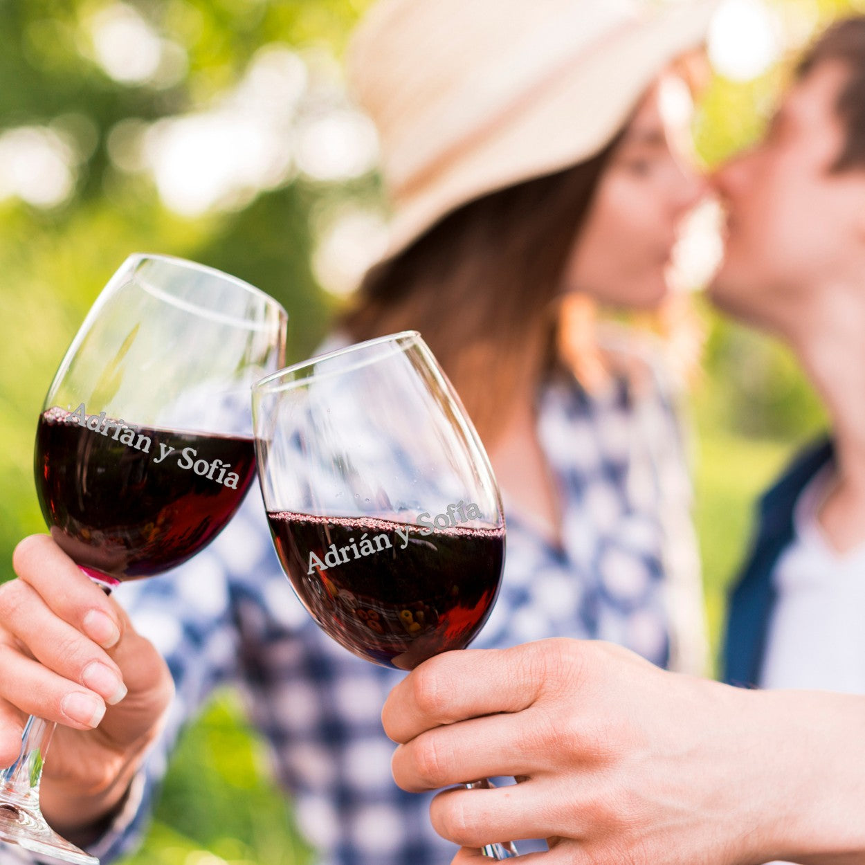 Copas vino con tu texto