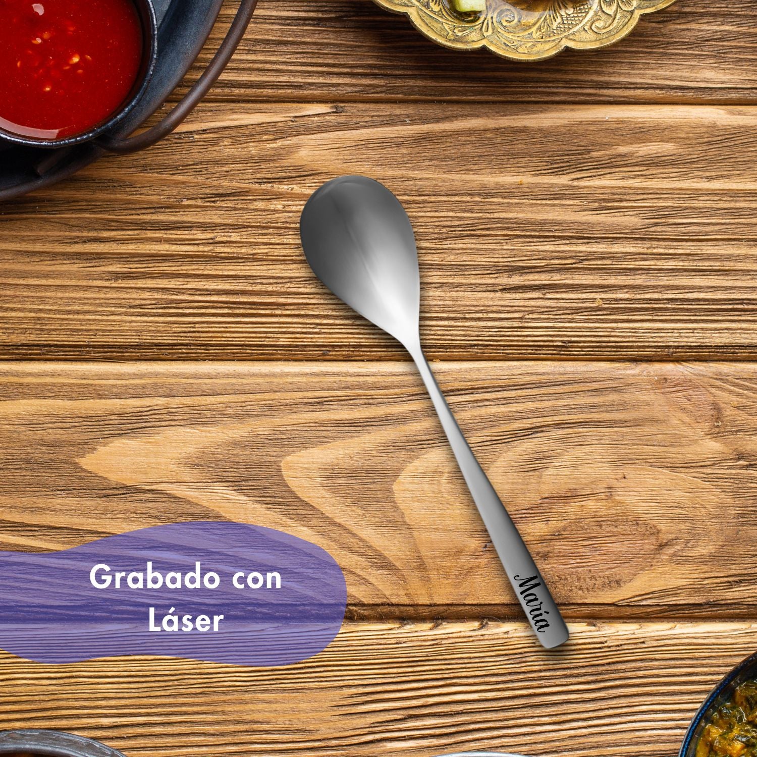 Cuchara de café con nombre