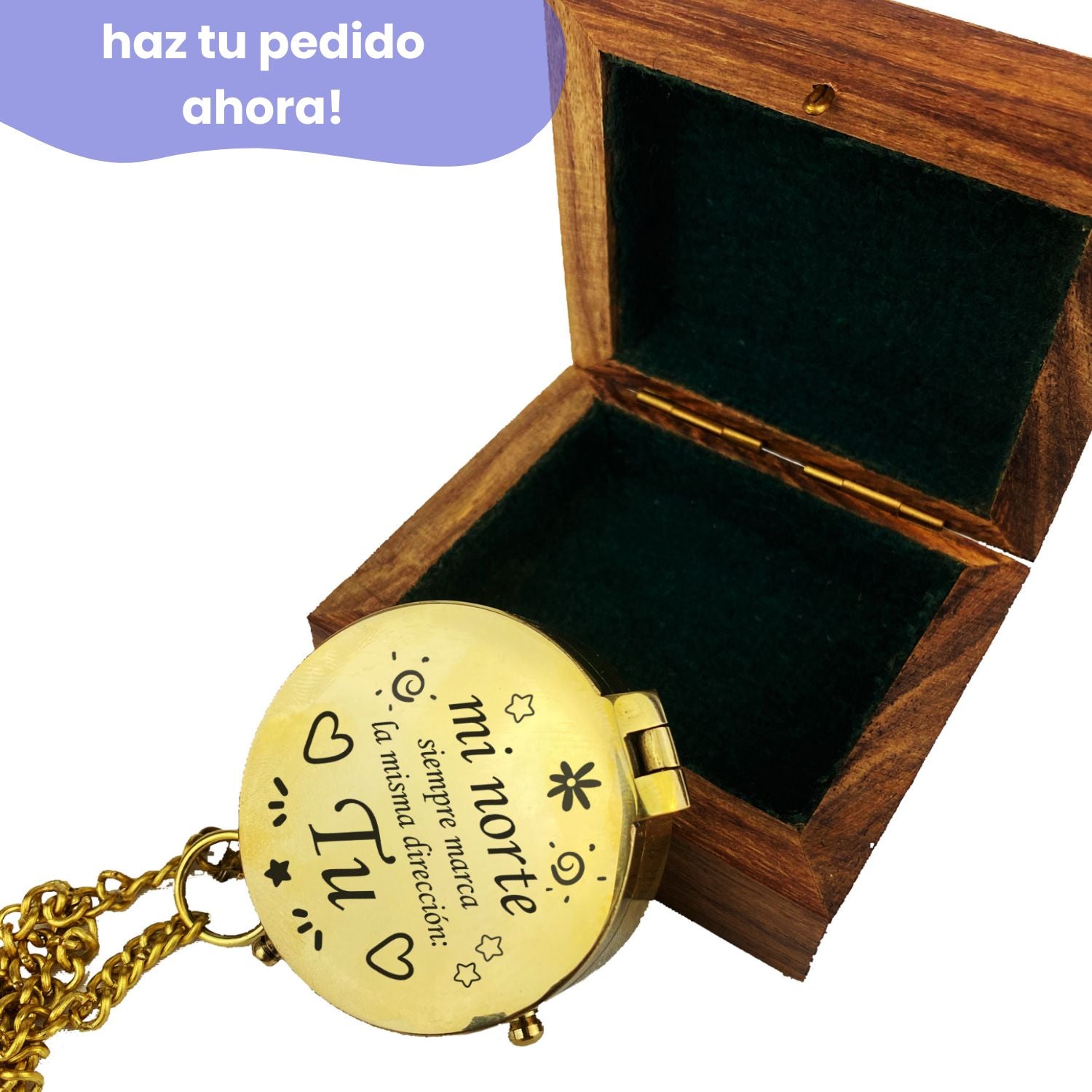Brújula personalizada caja de regalo