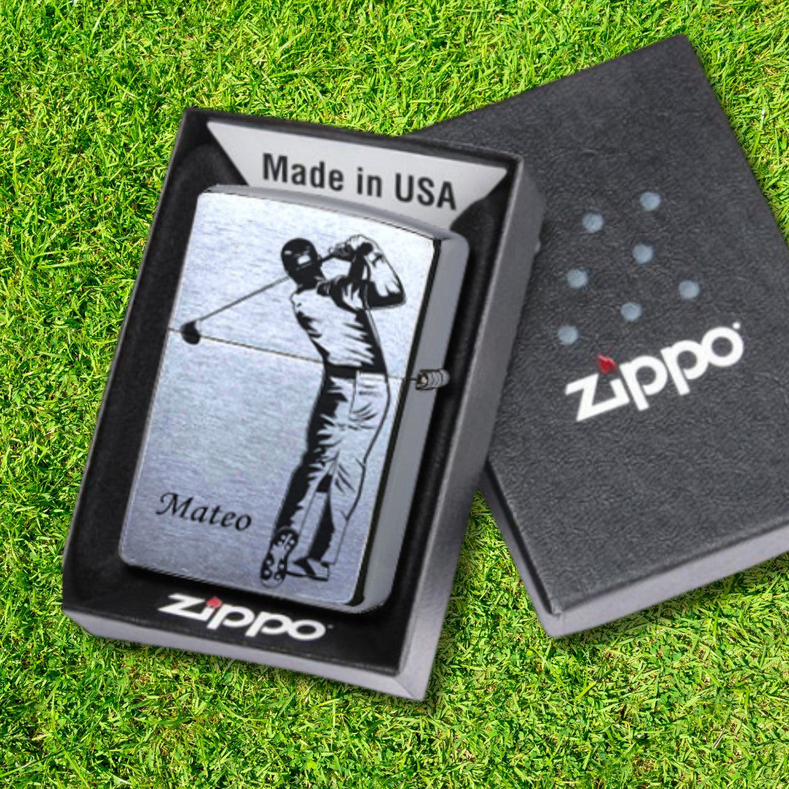 Zippo Golf personalizado tu nombre
