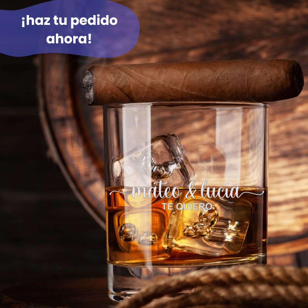 Vaso Linescript personalizado