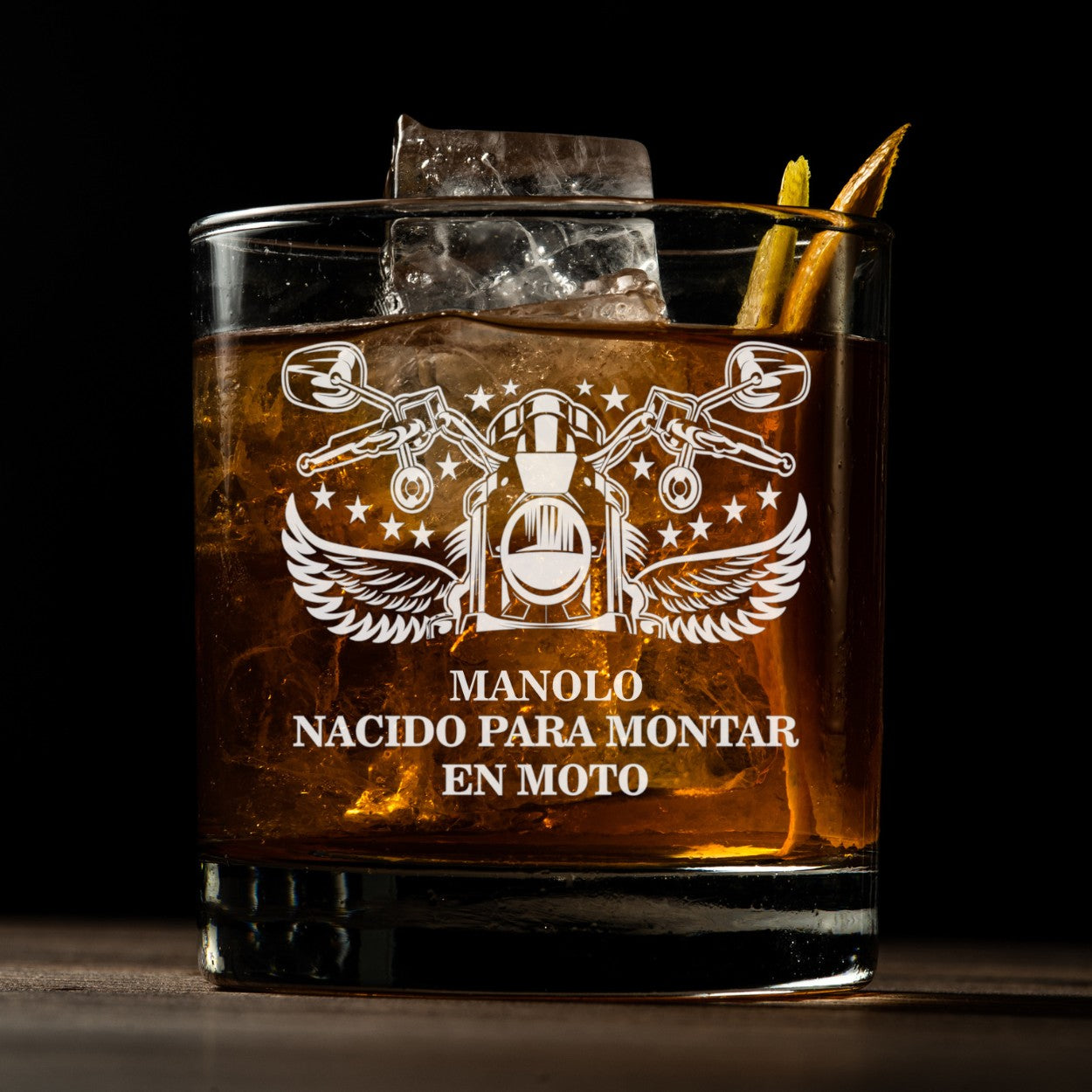Vaso Whisky Diseño Rider personalizado