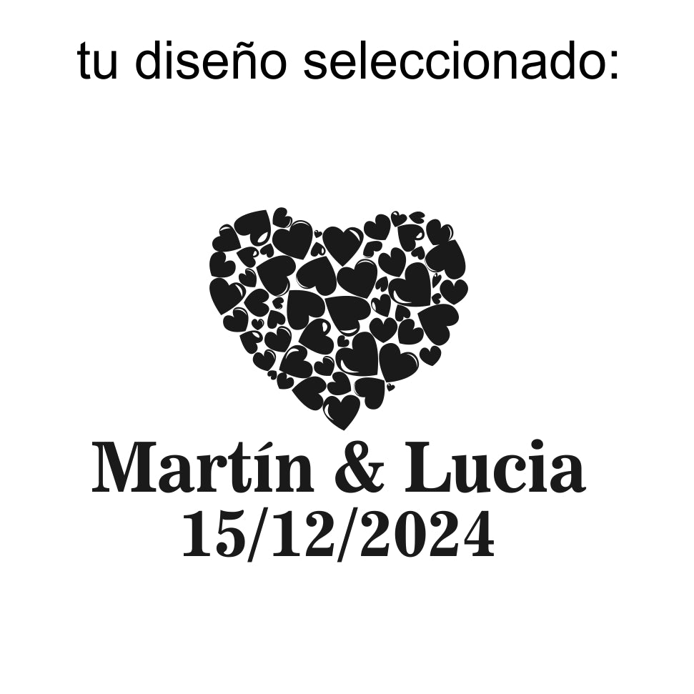 Brújula pulida con diseño Boda personalizada