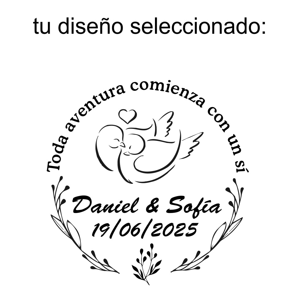 Brújula pulida con diseño Boda personalizada