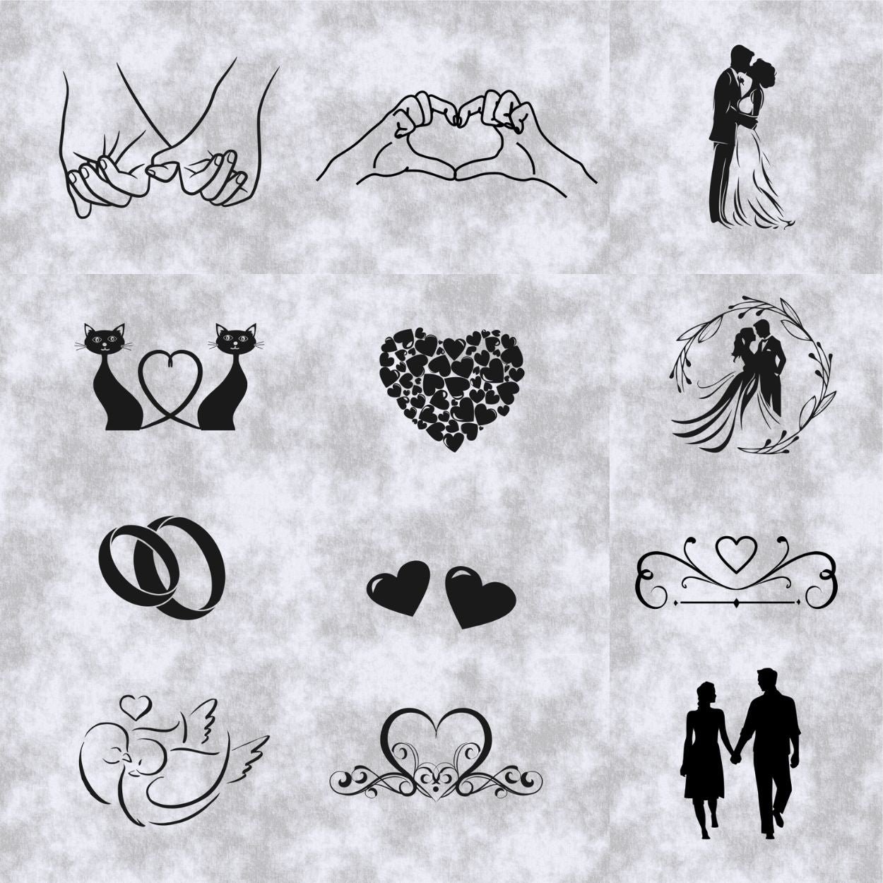 Juego copas cava 12 diseños