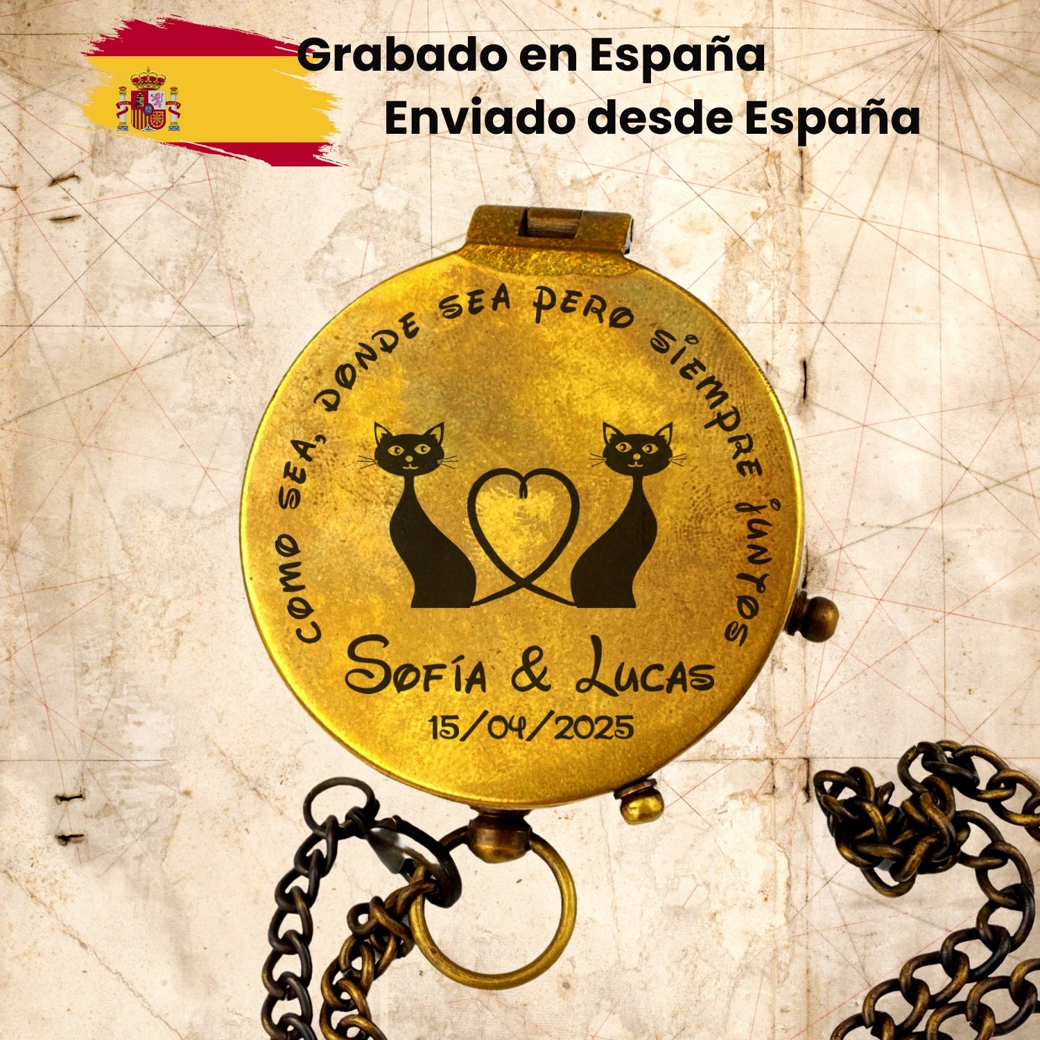 Brújula Personalizada 9 diseños