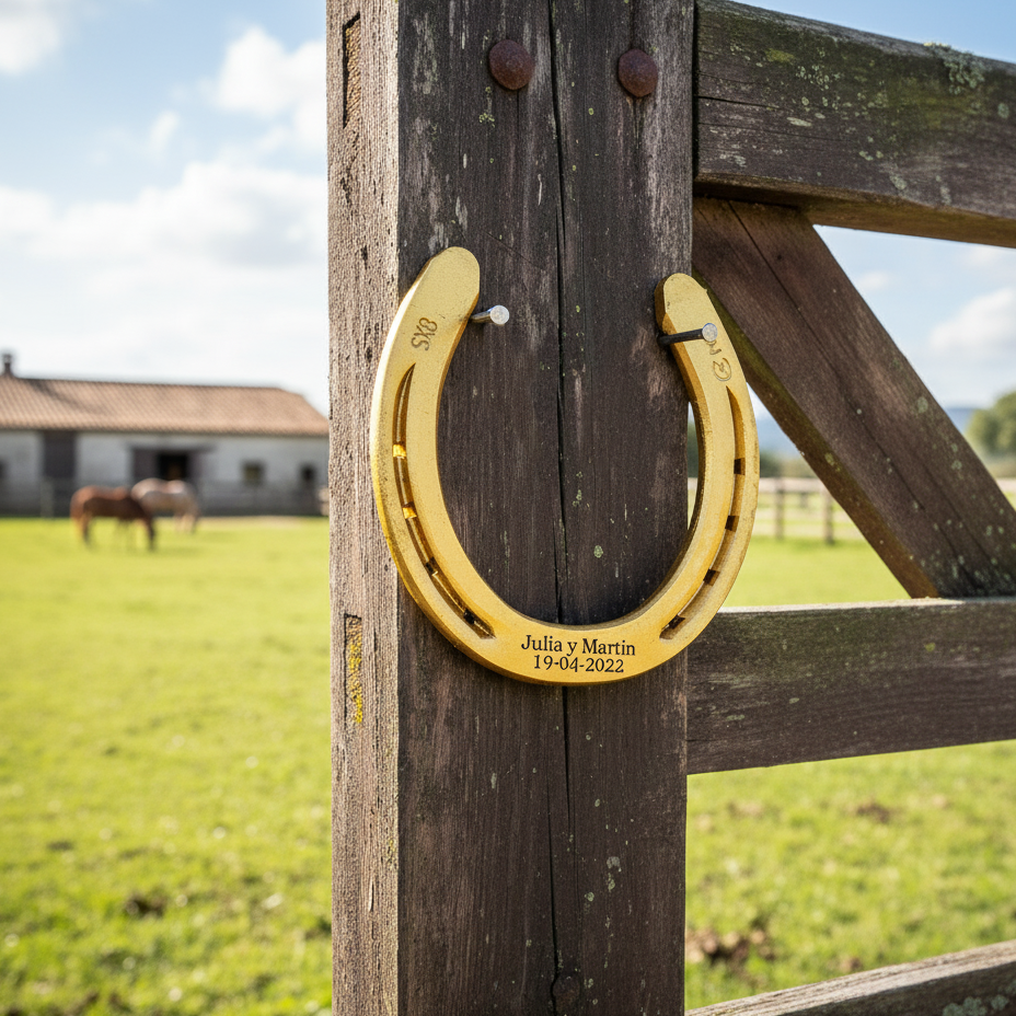 Herradura oro personalizada