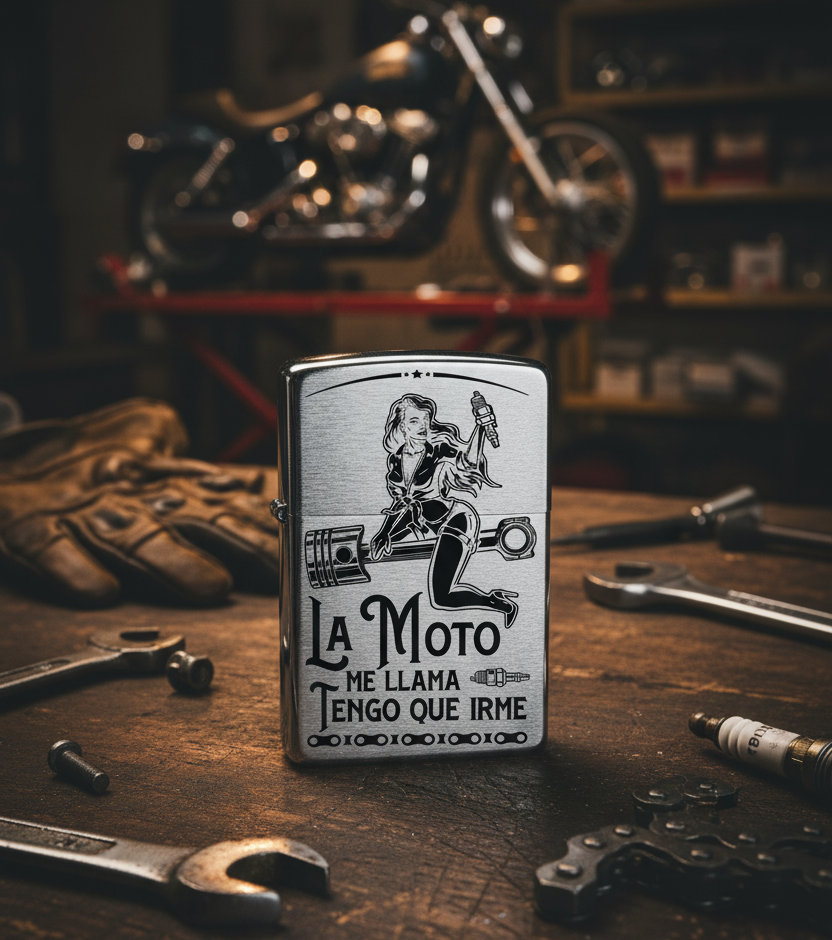 Zippo diseños Motos personalizado
