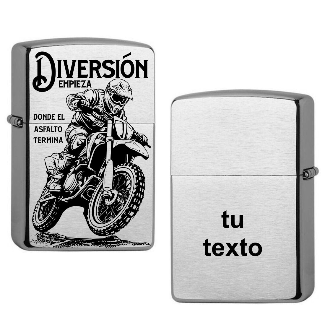Zippo 12 diseños Motos personalizado