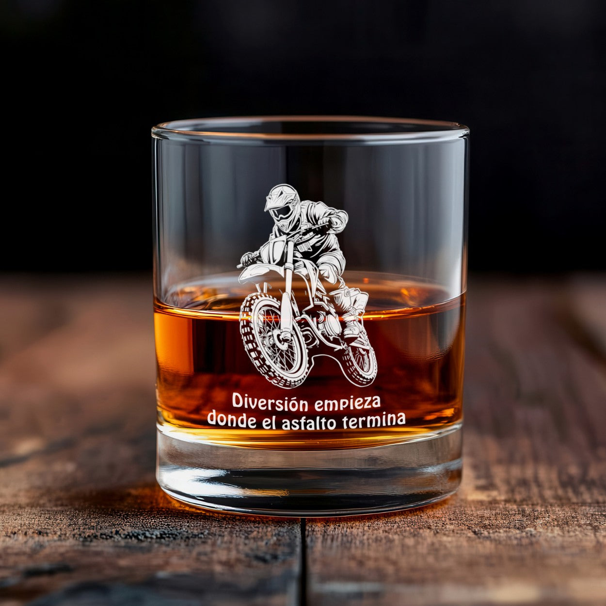 Vaso Whisky Diseño Cross personalizado