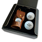 4 Bolas Golf Estuche de Cuero