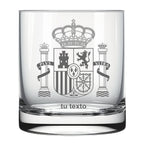 Vaso Whisky con escudo España personalizado