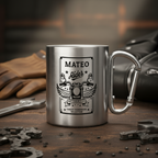 taza acero moto personalizada