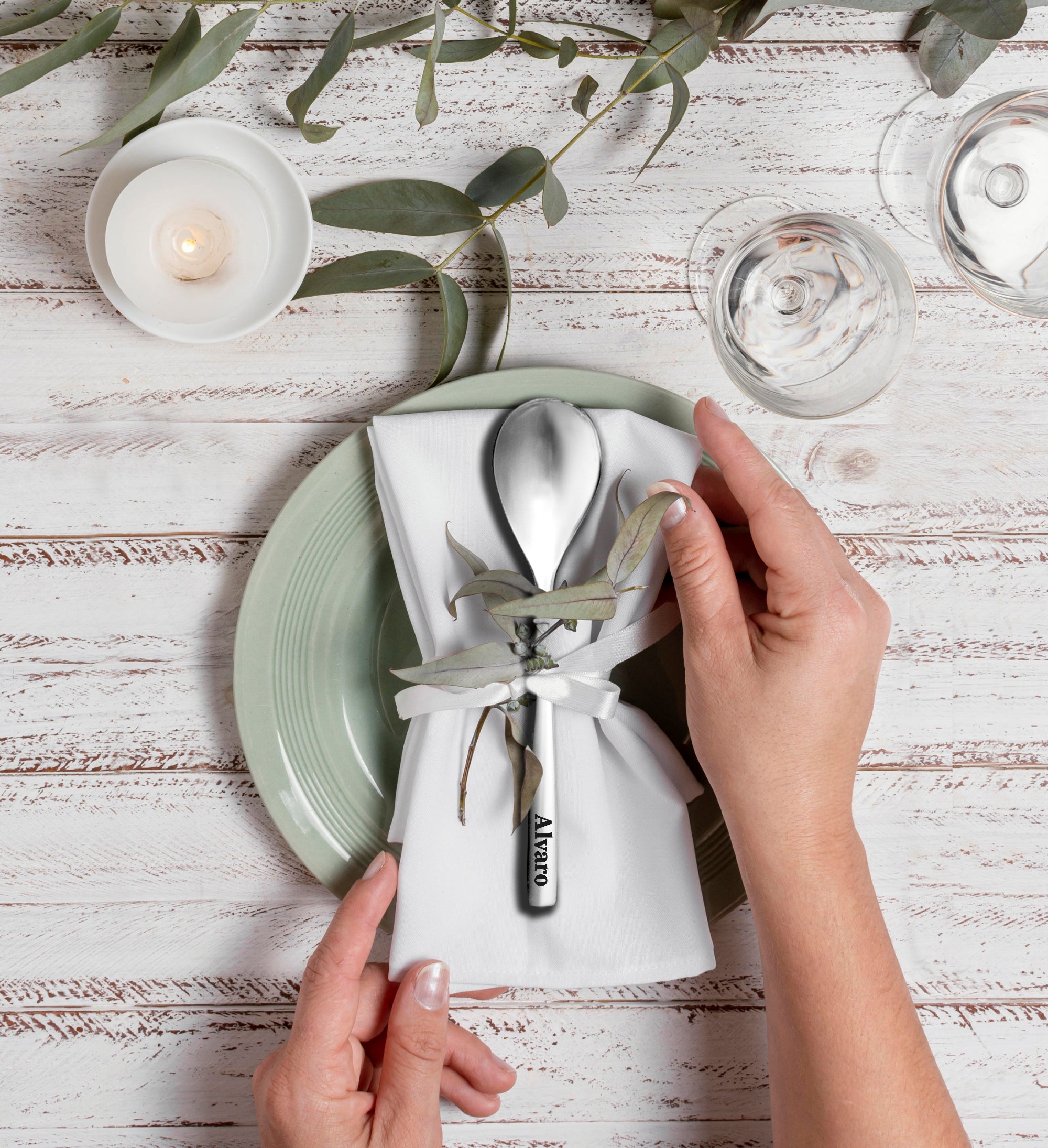 Cuchara mesa personalizada tu texto