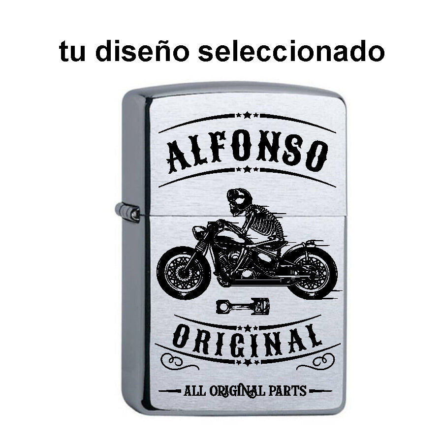 zippo moto esqueleto