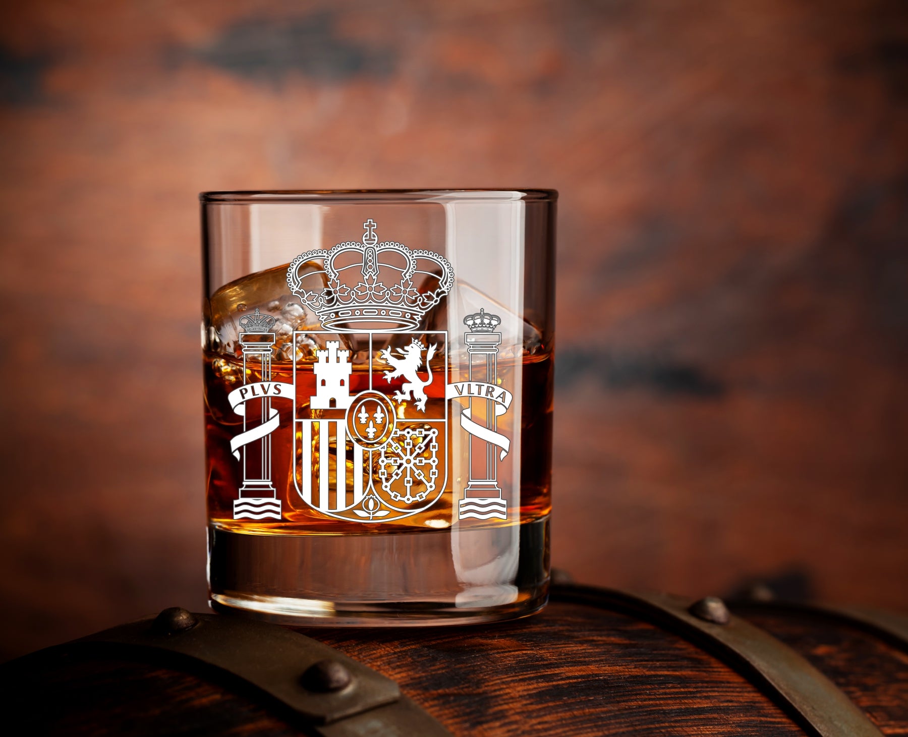 Vaso Whisky con escudo España