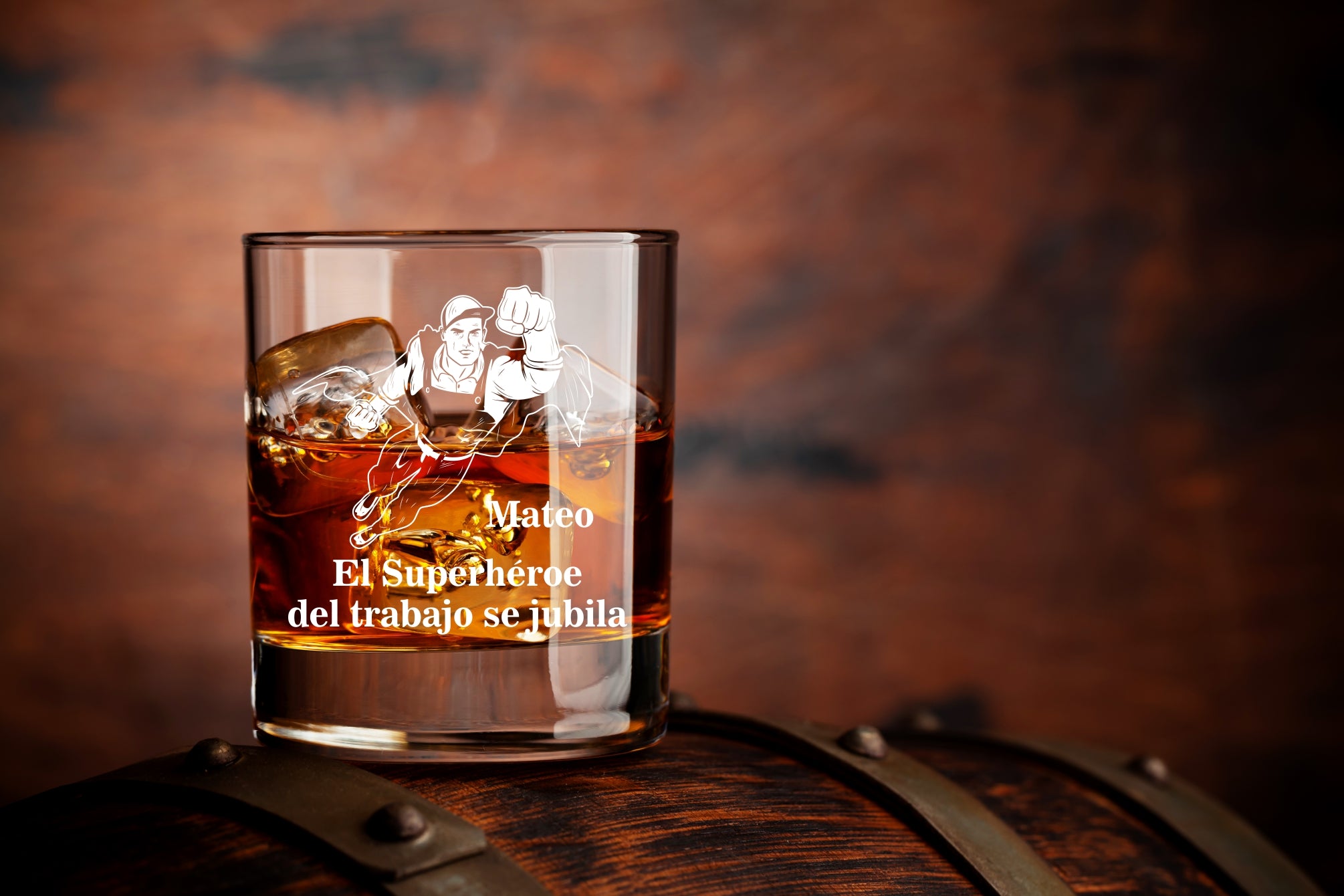 vaso jubilado superheroe